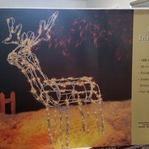 30" Lightes Reindeer Scuplture